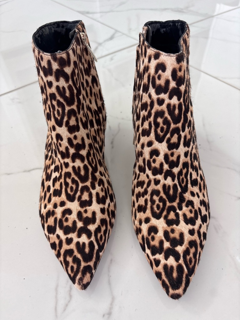 Sam Edelman Leopard Zip Ankle KinIe Booties Size 9 Kitten Heel Festival mobwife - Picture 3 of 10